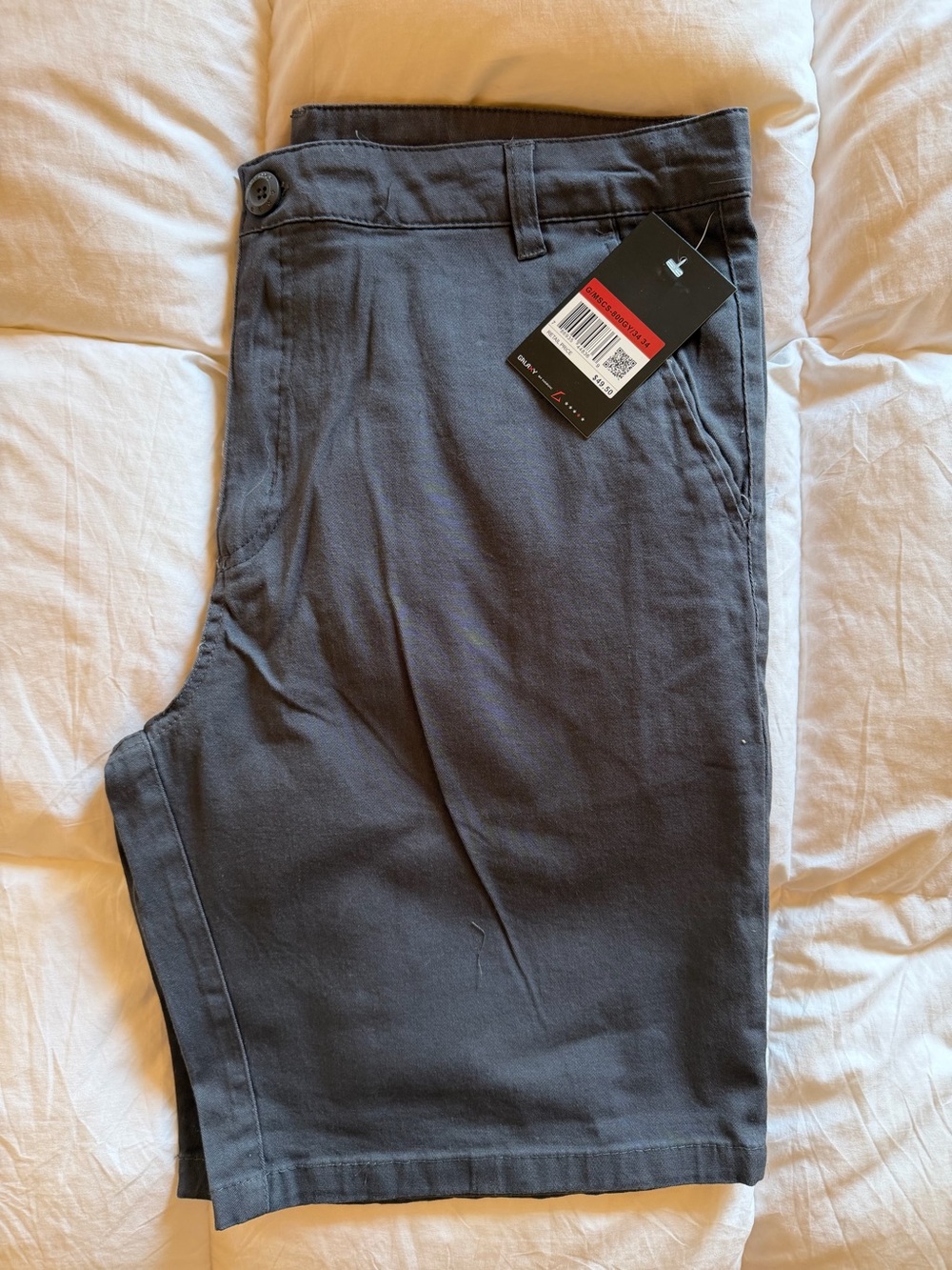 NWT Galaxy By Harvic Dark Navy Flat-Front Men's Shorts